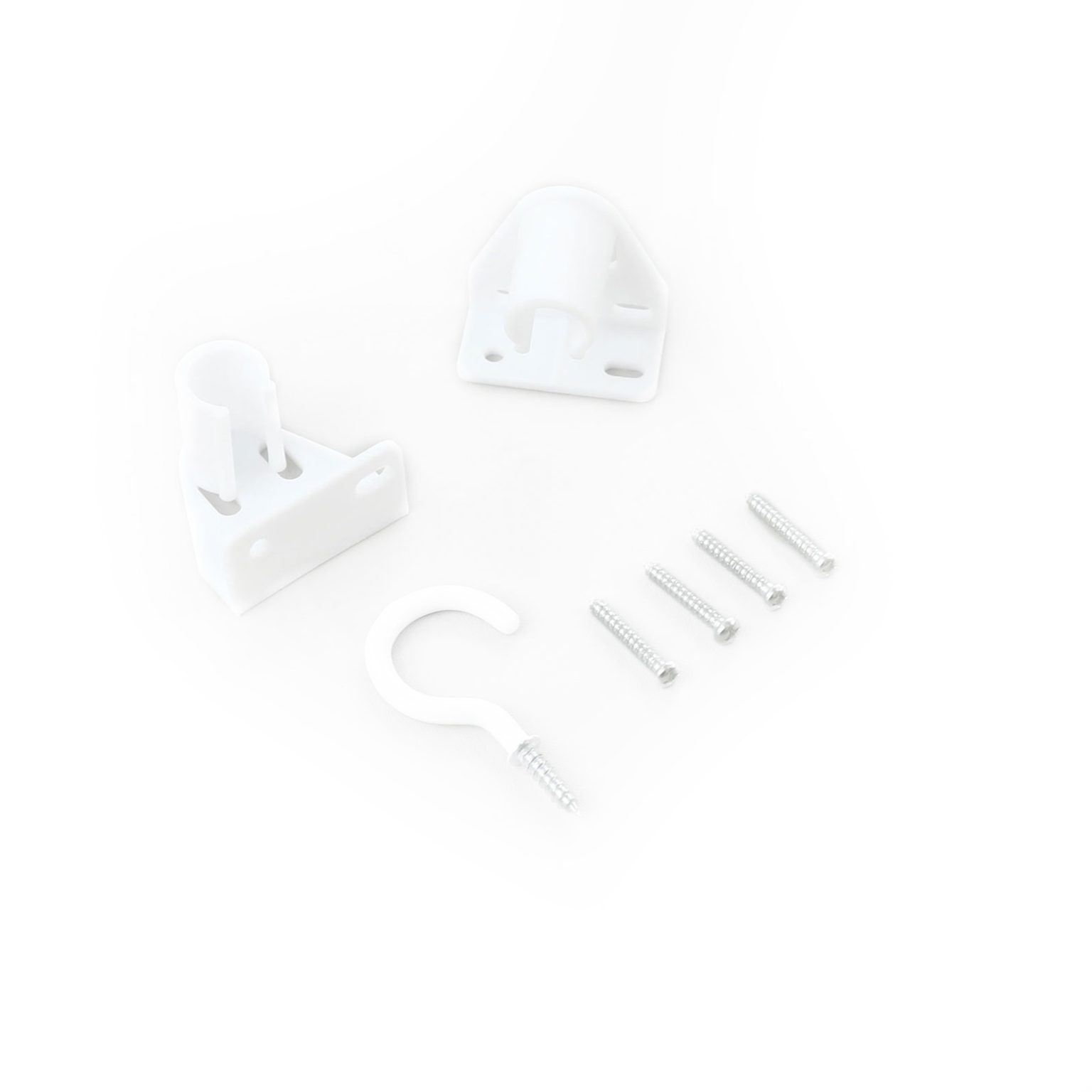 White Muslin Curtain Rod Bracket 2 Pack Smart Home Products